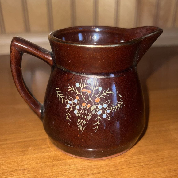 Vintage Japanese Redware Moriage Hand Painted Sugar & Creamer -‎ 1960’s - Picture 6 of 9